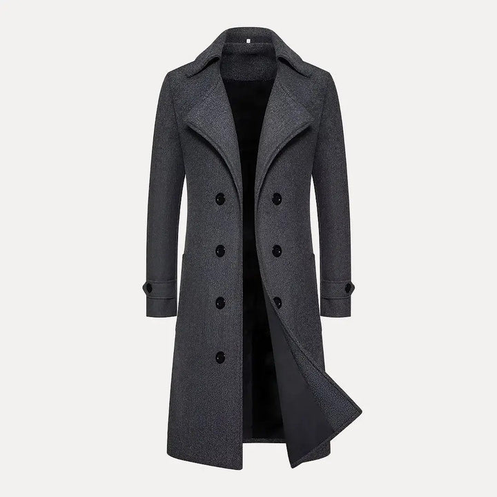 Mirla | Dubbelknäppt Knappar Ull Trenchcoat-Eva Jonsson