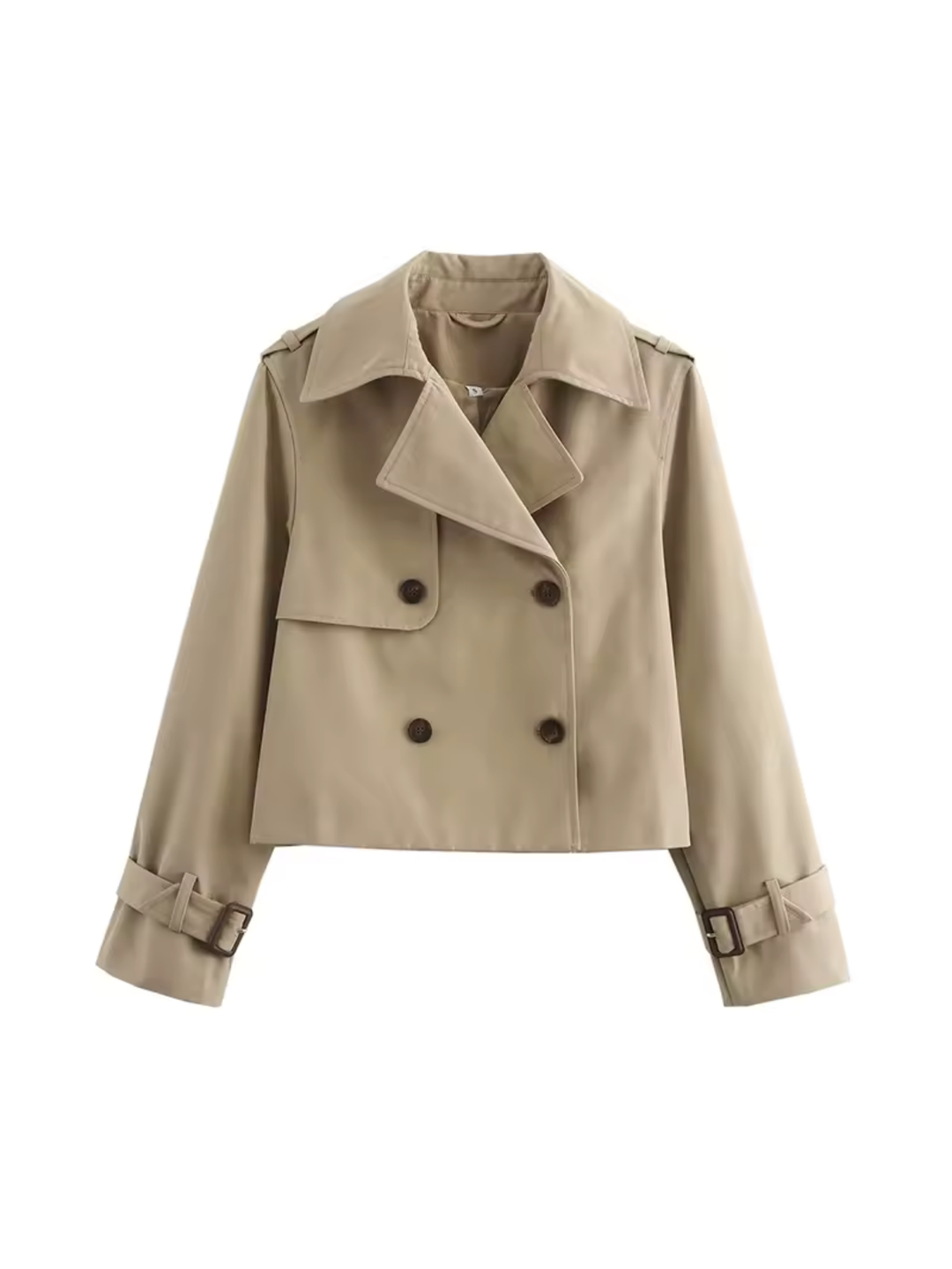 Mirla | Dubbla knappar Mångsidig Kort Trenchcoat-Eva Jonsson