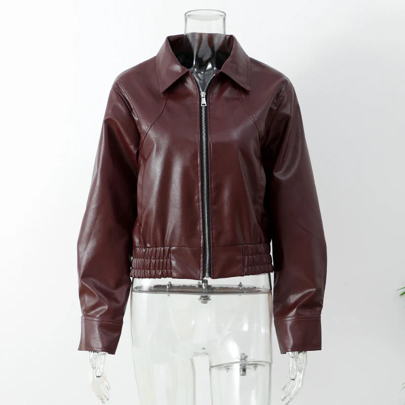 Mirla | Eco-Läder Vintage Bomberjacka-Eva Jonsson