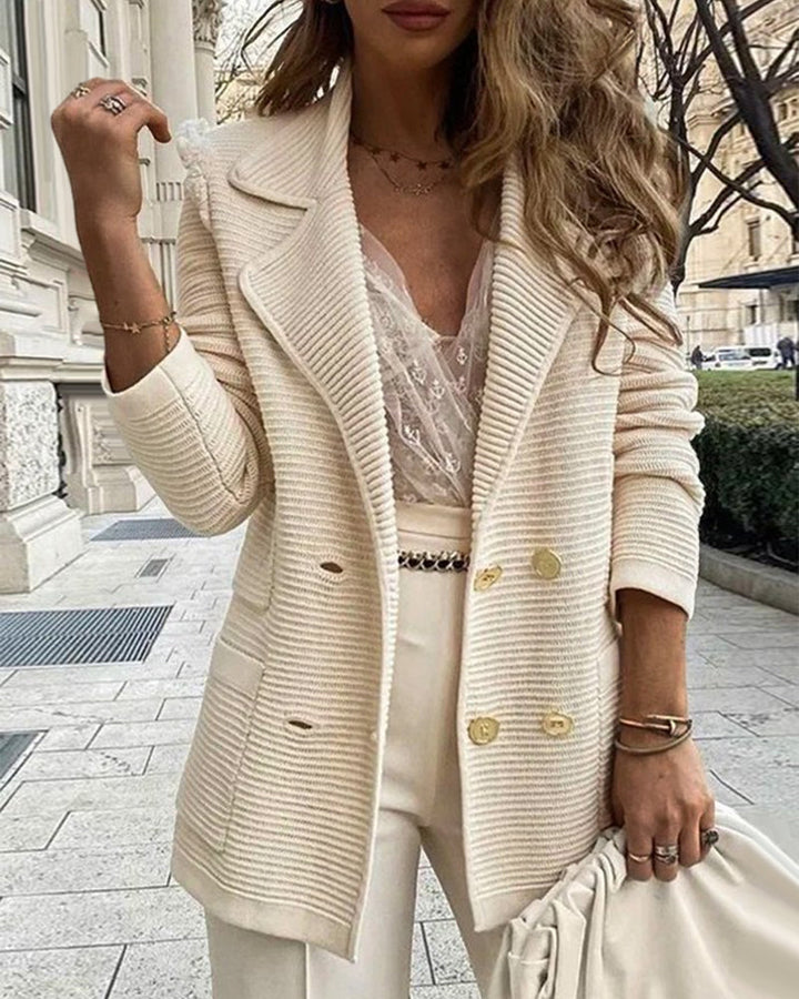 Mirla | Elegant Blazer med Dubbel Knapprad för Damer-Eva Jonsson
