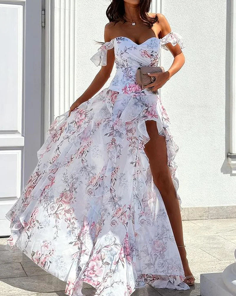 Mirla | Elegant Blommig Klänning-Eva Jonsson