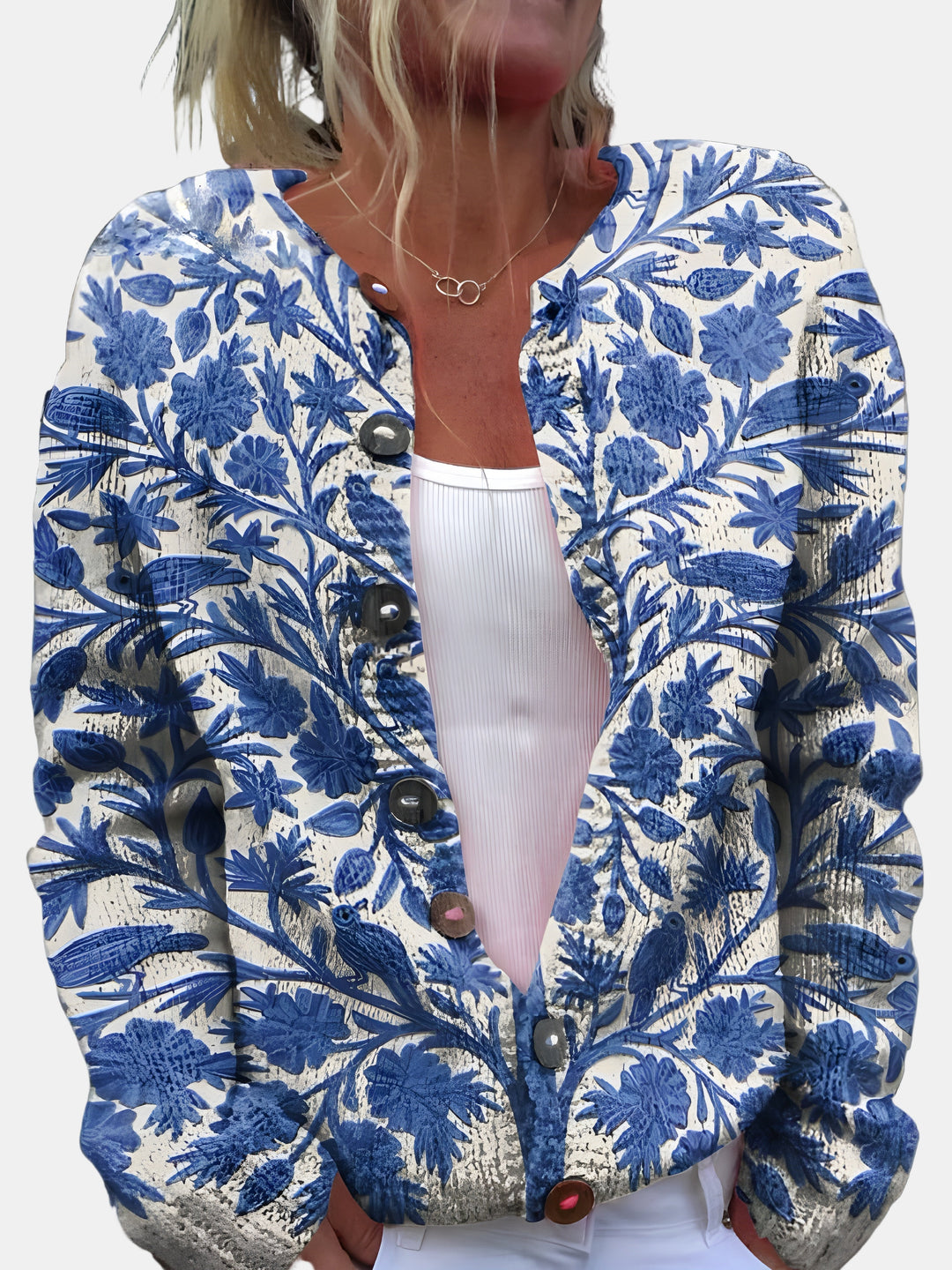 Mirla | Elegant Blomstrande Cardigan-Eva Jonsson