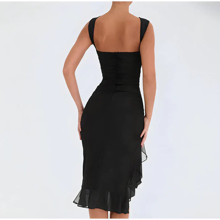 Mirla | Elegant Bodycon-klänning med volanger-Eva Jonsson