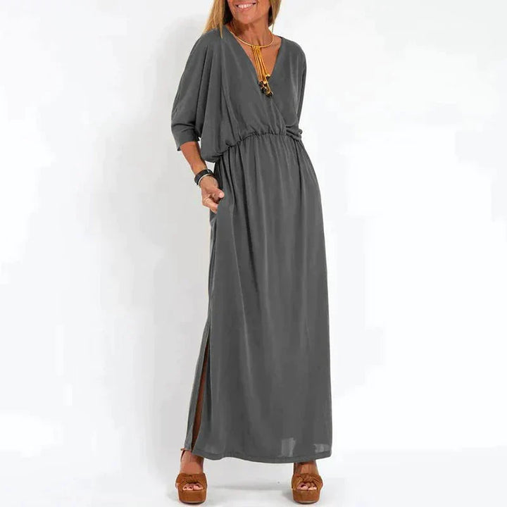 Mirla | Elegant Boho-maxiklänning med midjeband-Eva Jonsson