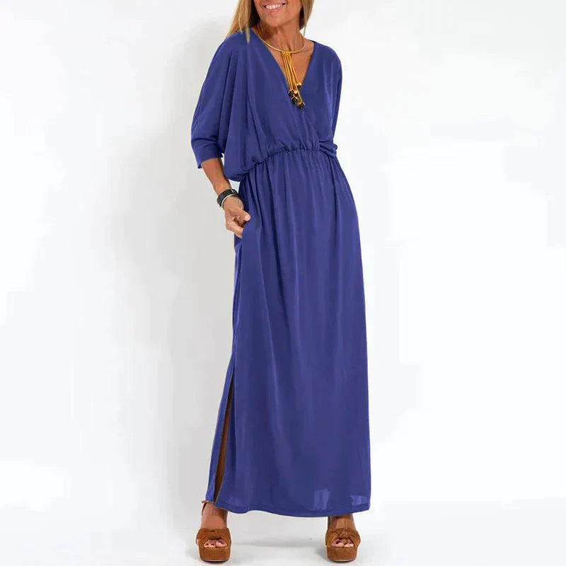 Mirla | Elegant Boho-maxiklänning med midjeband-Eva Jonsson