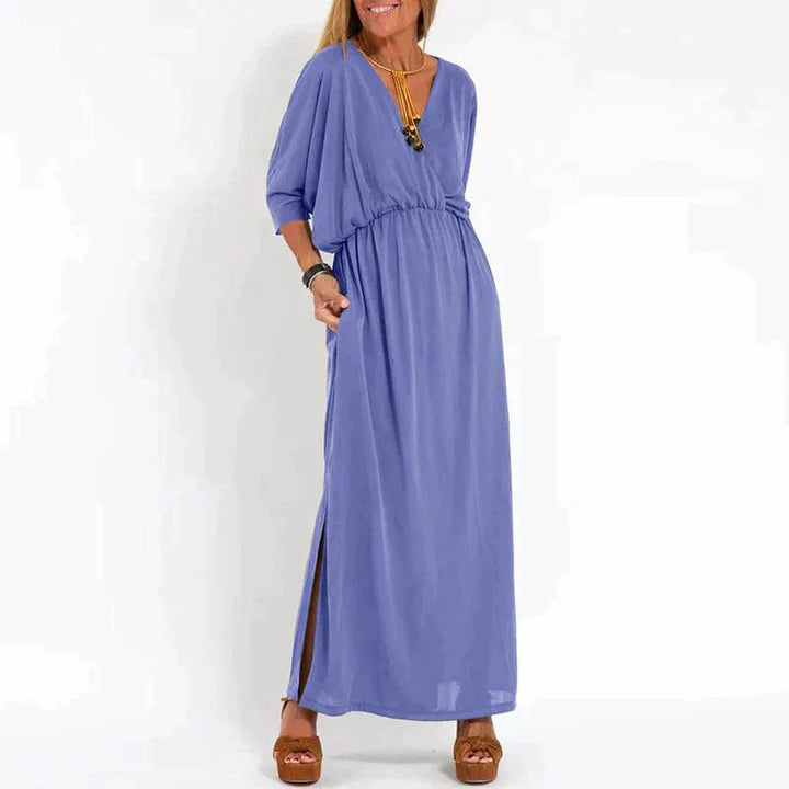 Mirla | Elegant Boho-maxiklänning med midjeband-Eva Jonsson