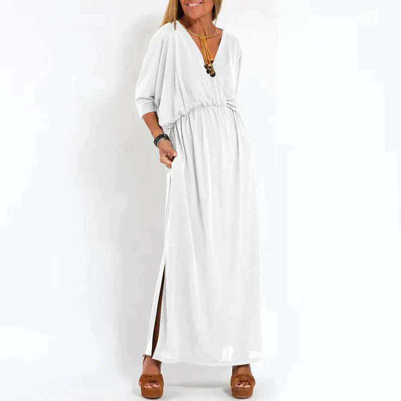 Mirla | Elegant Boho-maxiklänning med midjeband-Eva Jonsson