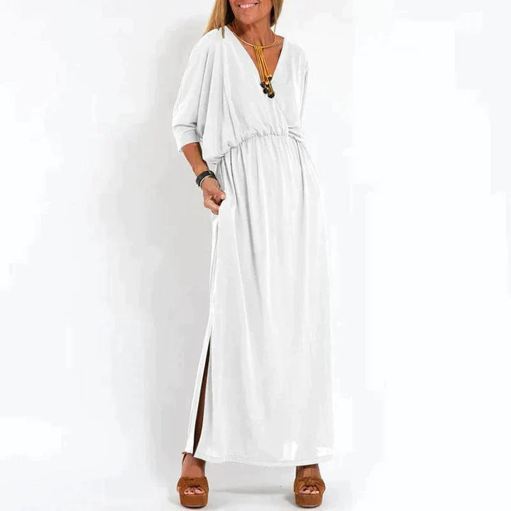 Mirla | Elegant Boho-maxiklänning med midjeband-Eva Jonsson