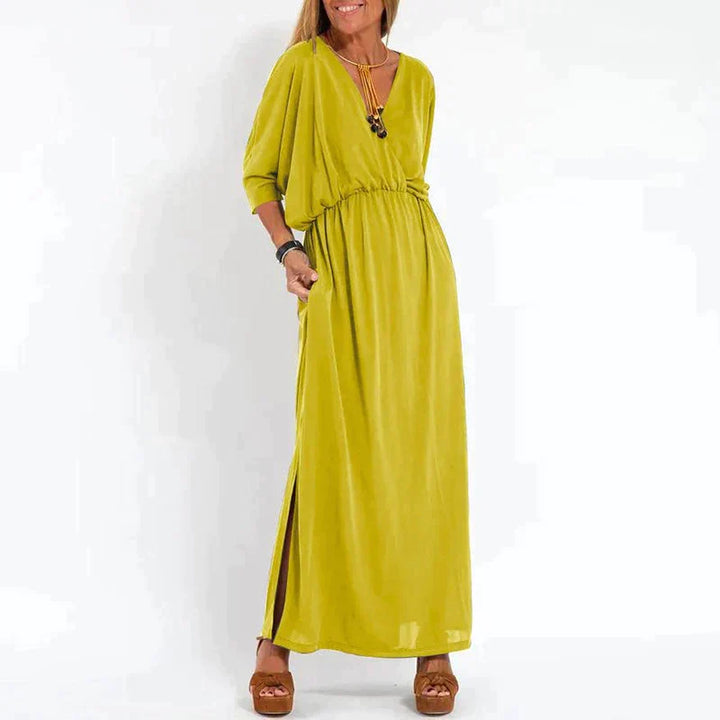 Mirla | Elegant Boho-maxiklänning med midjeband-Eva Jonsson