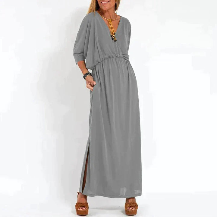 Mirla | Elegant Boho-maxiklänning med midjeband-Eva Jonsson