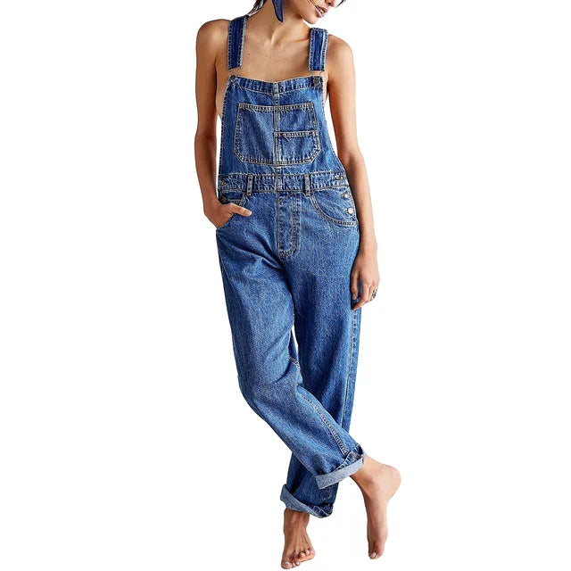 Mirla | Elegant Denim Overalls med Avslappnad Passform-Eva Jonsson