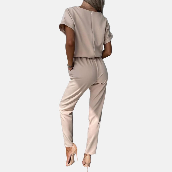 Mirla | Elegant, Festlig Kortärmad Damen-Jumpsuit för Sommaren-Eva Jonsson