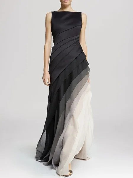 Mirla | Elegant Flerlagigt Ombre-Klänning-Eva Jonsson