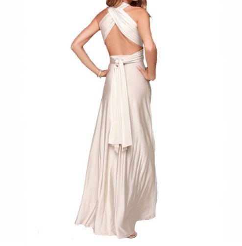 Mirla | Elegant Halter Maxi-klänning Utan Rygg för Kvinnor-Eva Jonsson