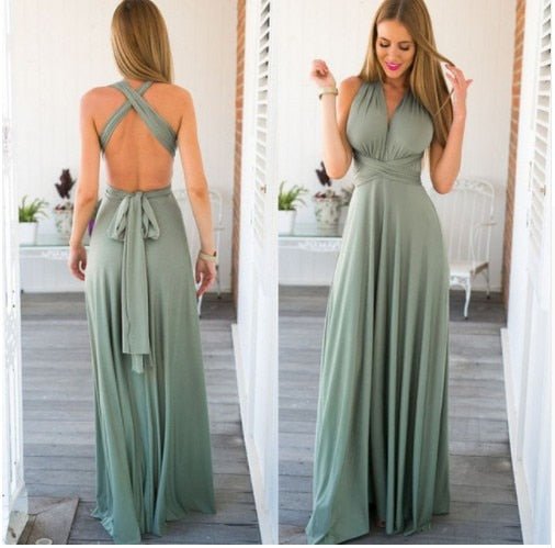 Mirla | Elegant Halter Maxi-klänning Utan Rygg för Kvinnor-Eva Jonsson