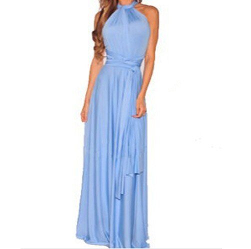 Mirla | Elegant Halter Maxi-klänning Utan Rygg för Kvinnor-Eva Jonsson