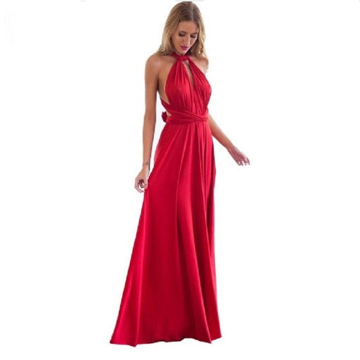 Mirla | Elegant Halter Maxi-klänning Utan Rygg för Kvinnor-Eva Jonsson