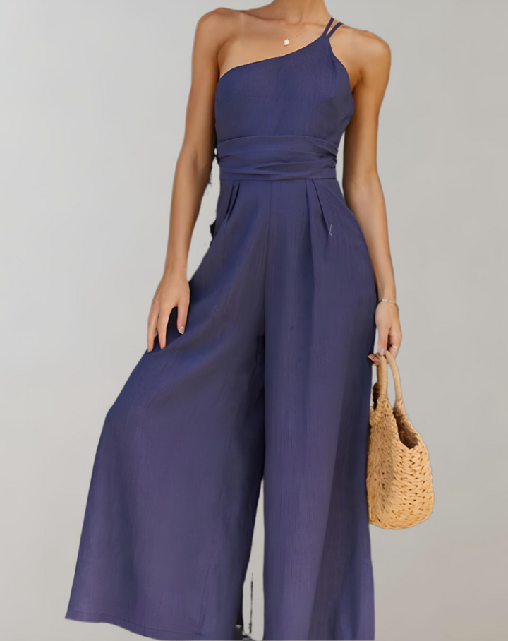 Mirla | Elegant Jumpsuit med Asymmetrisk Axel-Eva Jonsson