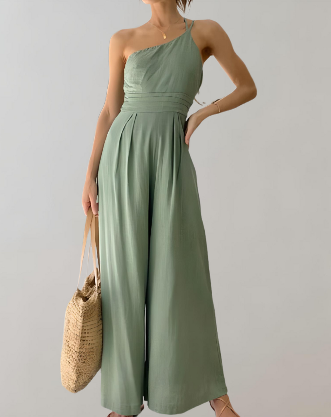 Mirla | Elegant Jumpsuit med Asymmetrisk Axel-Eva Jonsson