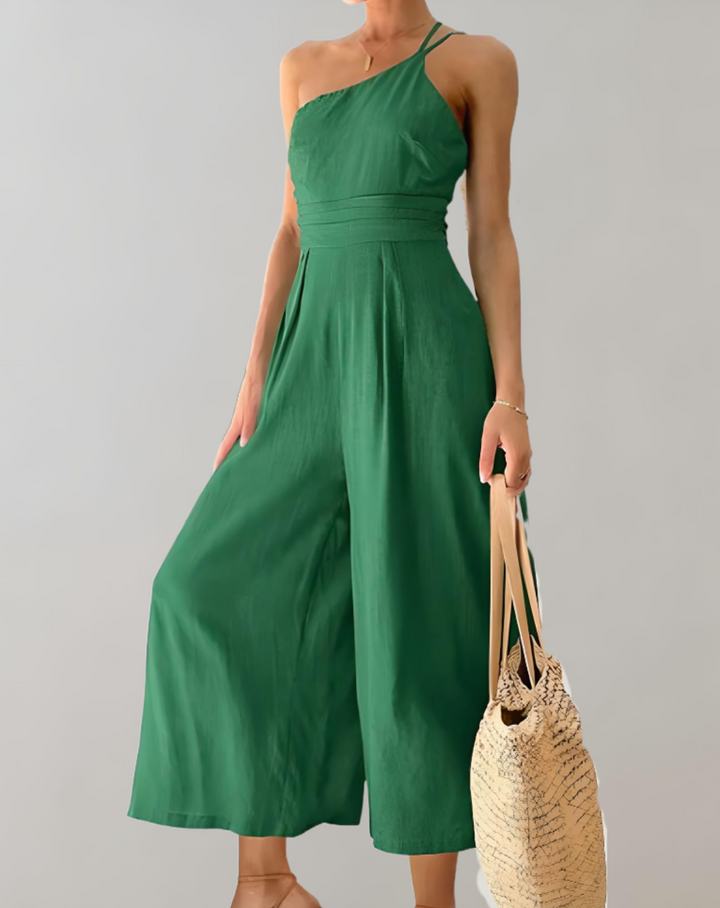 Mirla | Elegant Jumpsuit med Asymmetrisk Axel-Eva Jonsson