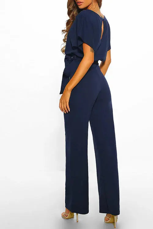 Mirla | Elegant Jumpsuit med Vid Ben och Midjebälte-Eva Jonsson