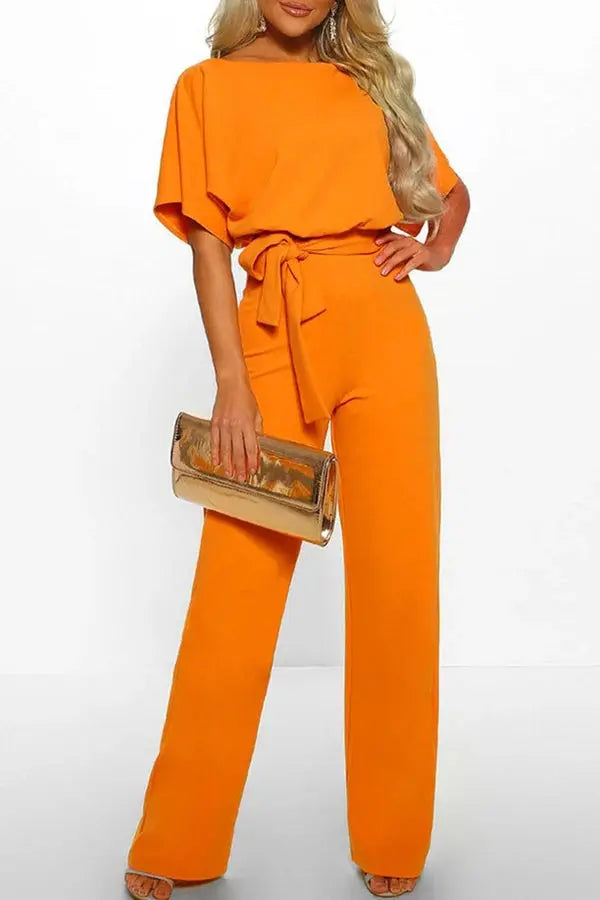 Mirla | Elegant Jumpsuit med Vid Ben och Midjebälte-Eva Jonsson