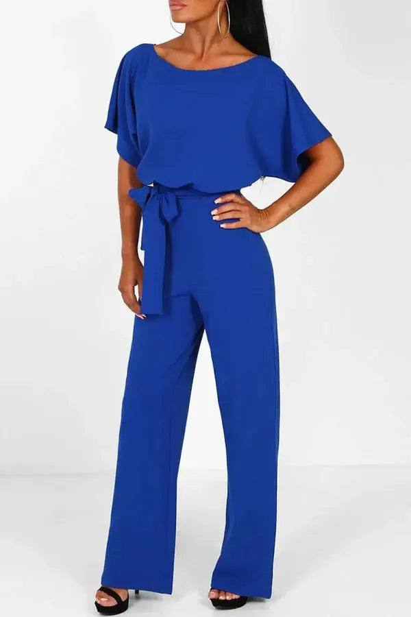 Mirla | Elegant Jumpsuit med Vid Ben och Midjebälte-Eva Jonsson