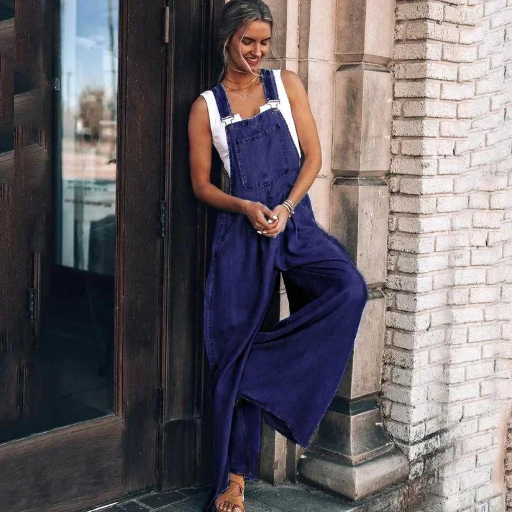 Mirla | Elegant Justerbar Denim-Jumpsuit-Eva Jonsson