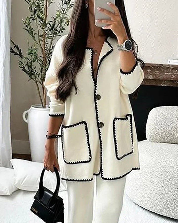 Mirla | Elegant Kavaj Dam med Knappslå för Alla Tillfällen-Eva Jonsson