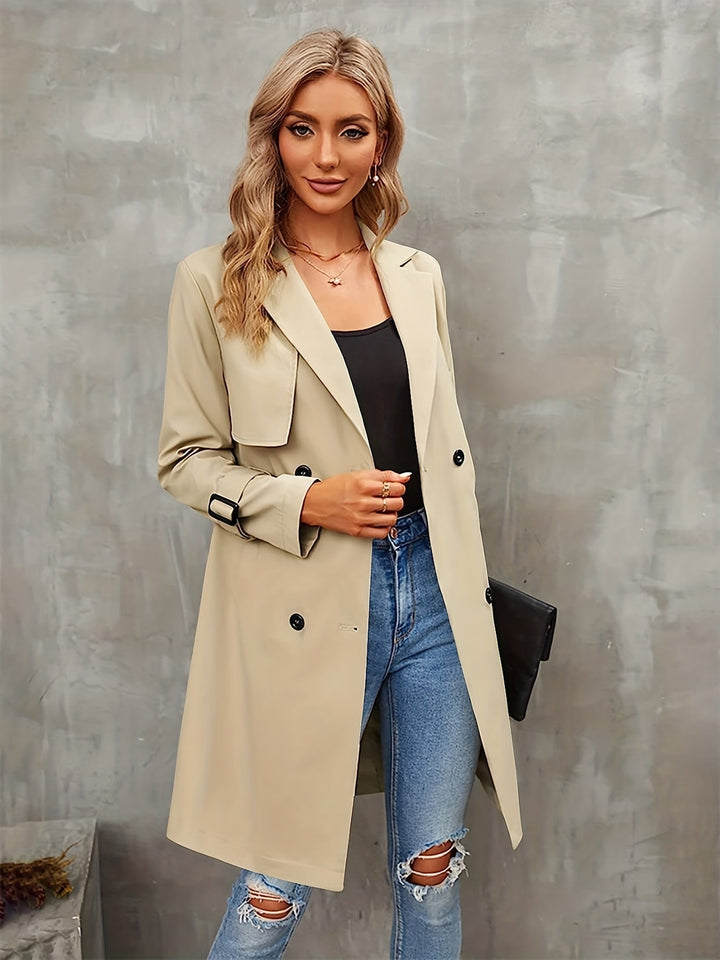 Mirla | Elegant Klassisk Dubbelknäppt Trenchcoat-Eva Jonsson
