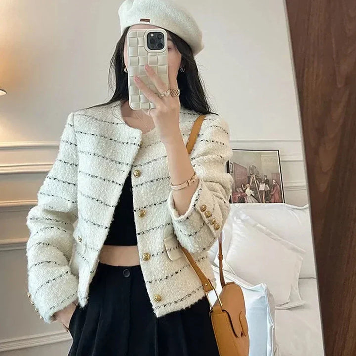 Mirla | Elegant Kort Tweedjacka-Eva Jonsson