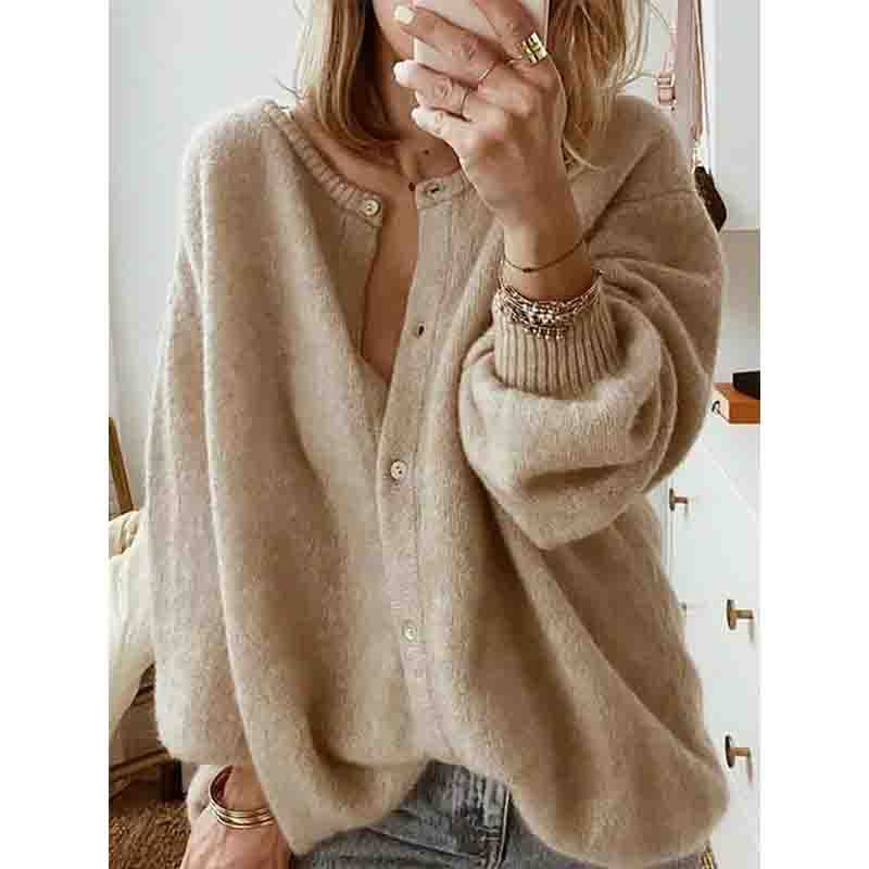 Mirla | Elegant Långärmad Stickad Cardigan-Eva Jonsson