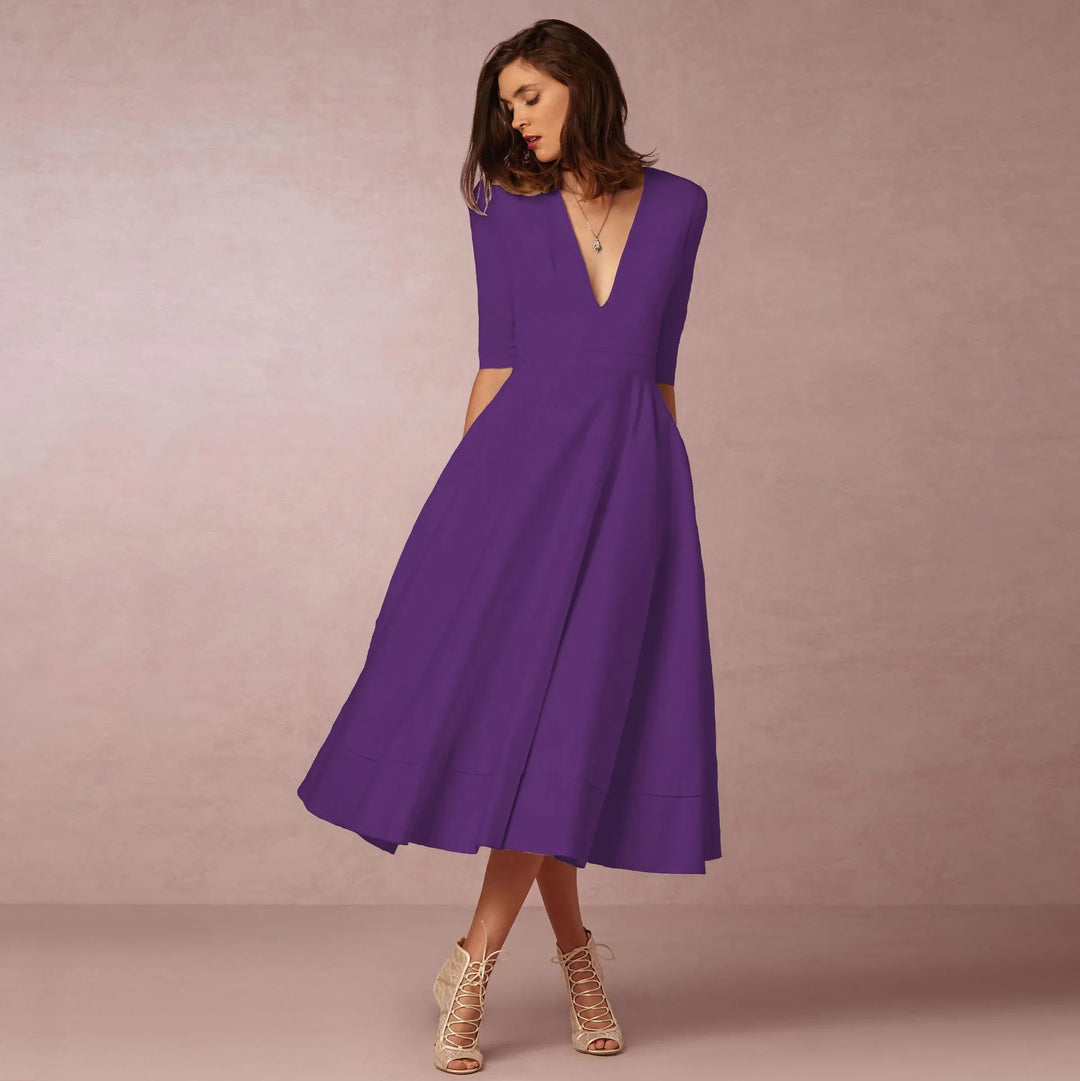 Mirla | Elegant Långt Damklänning-Eva Jonsson
