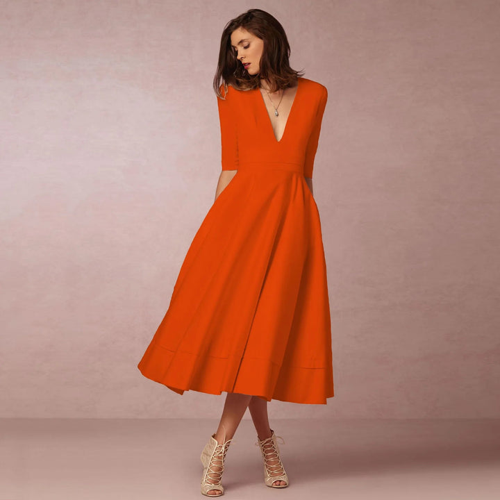Mirla | Elegant Långt Damklänning-Eva Jonsson