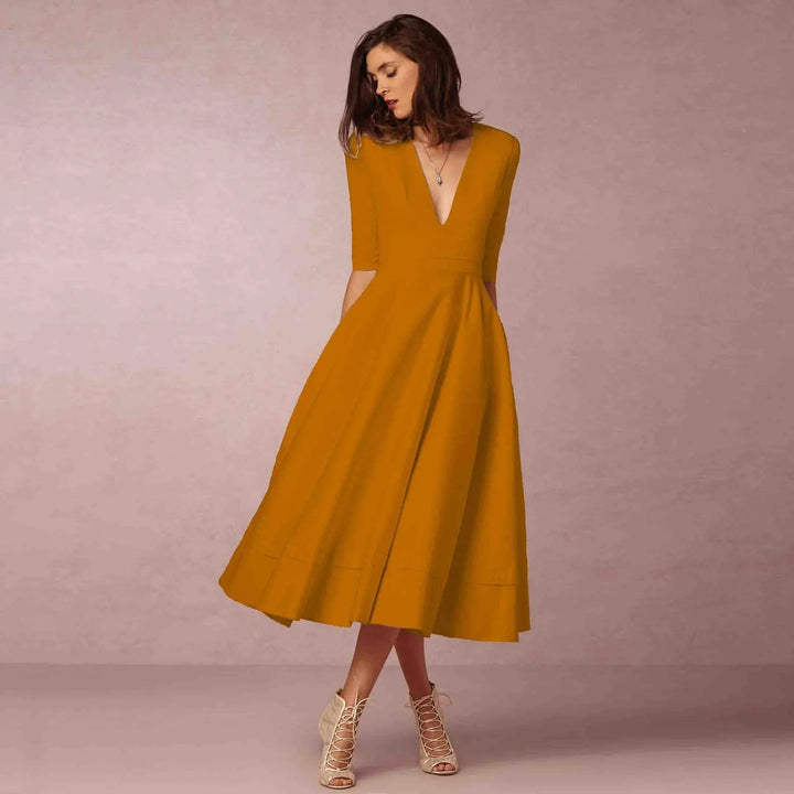 Mirla | Elegant Långt Damklänning-Eva Jonsson