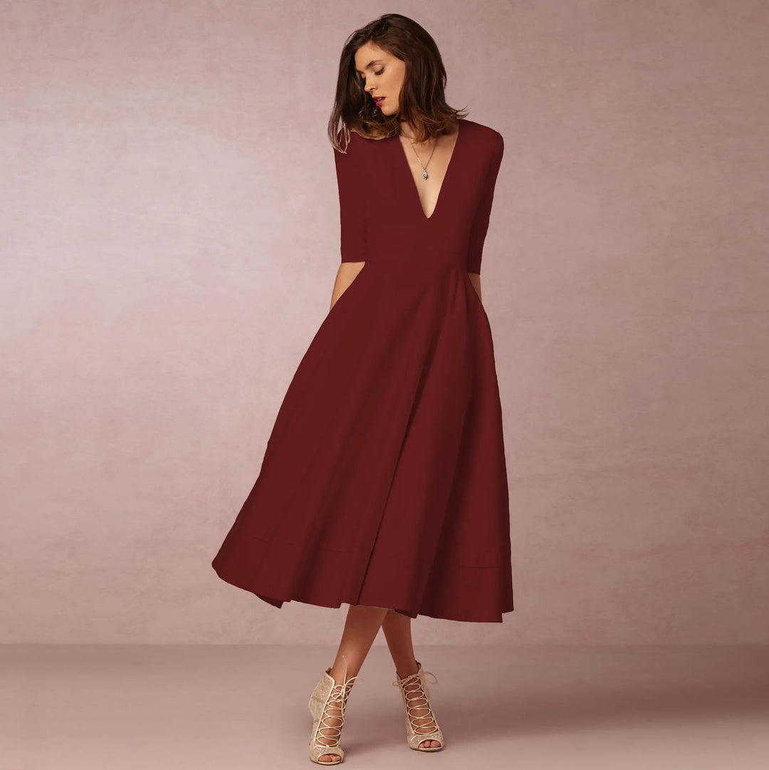 Mirla | Elegant Långt Damklänning-Eva Jonsson