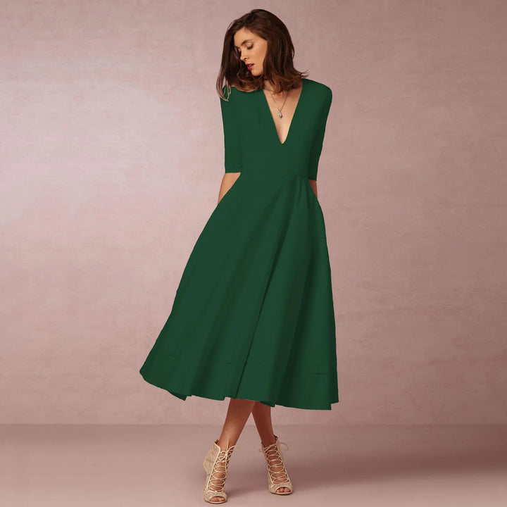 Mirla | Elegant Långt Damklänning-Eva Jonsson