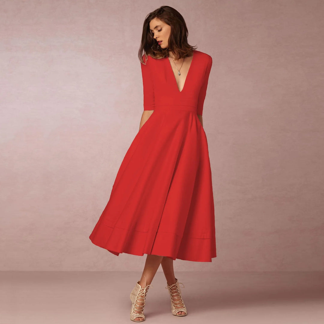Mirla | Elegant Långt Damklänning-Eva Jonsson