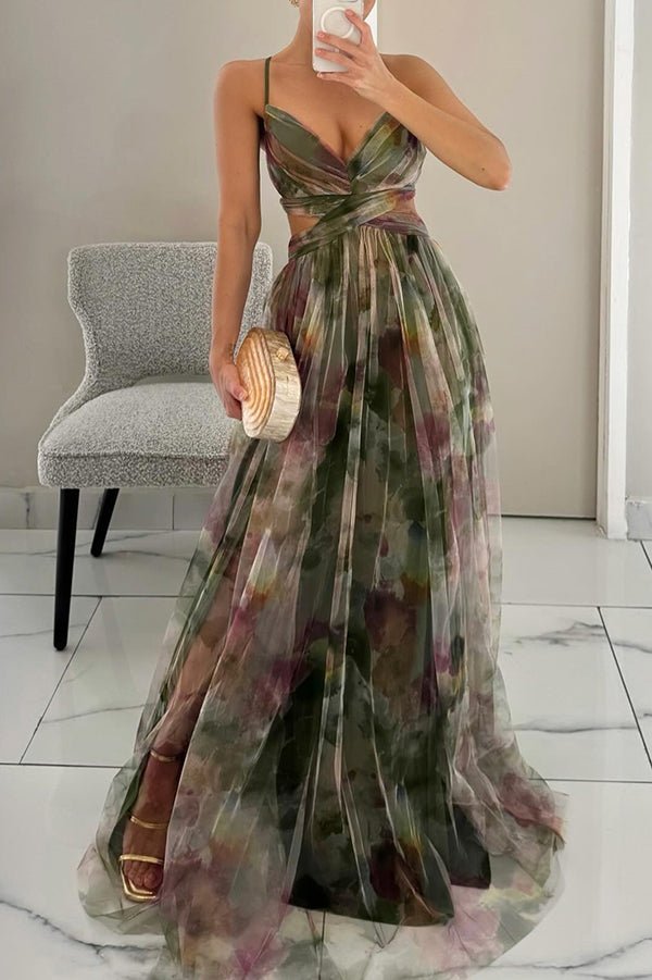 Mirla | Elegant Maxikjol i vackert blommönster-Eva Jonsson