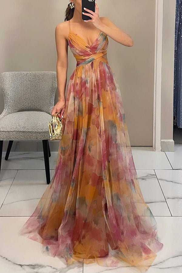 Mirla | Elegant Maxikjol i vackert blommönster-Eva Jonsson