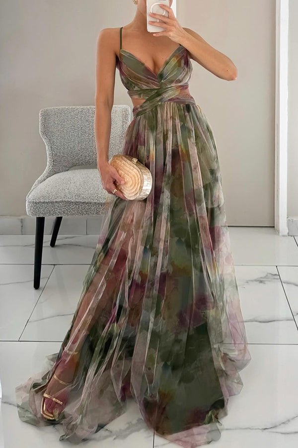 Mirla | Elegant Maxikjol i vackert blommönster-Eva Jonsson