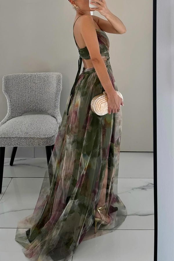 Mirla | Elegant Maxikjol i vackert blommönster-Eva Jonsson