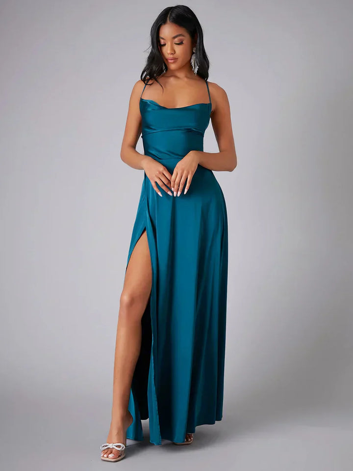 Mirla | Elegant Maxiklänning i Satin-Eva Jonsson