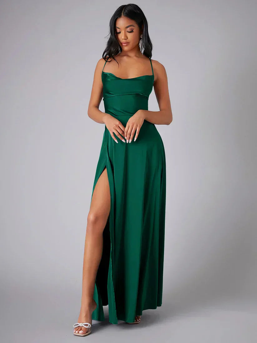 Mirla | Elegant Maxiklänning i Satin-Eva Jonsson