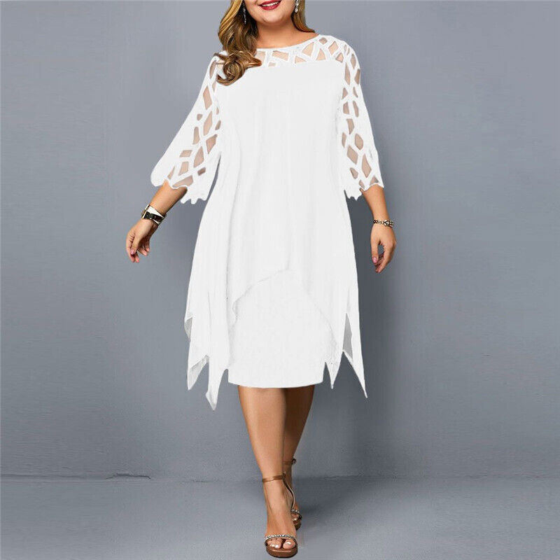 Mirla | Elegant Plus Size Midi Klänning för Kvinna-Eva Jonsson