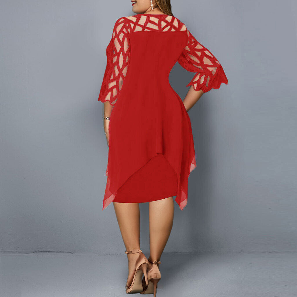 Mirla | Elegant Plus Size Midi Klänning för Kvinna-Eva Jonsson