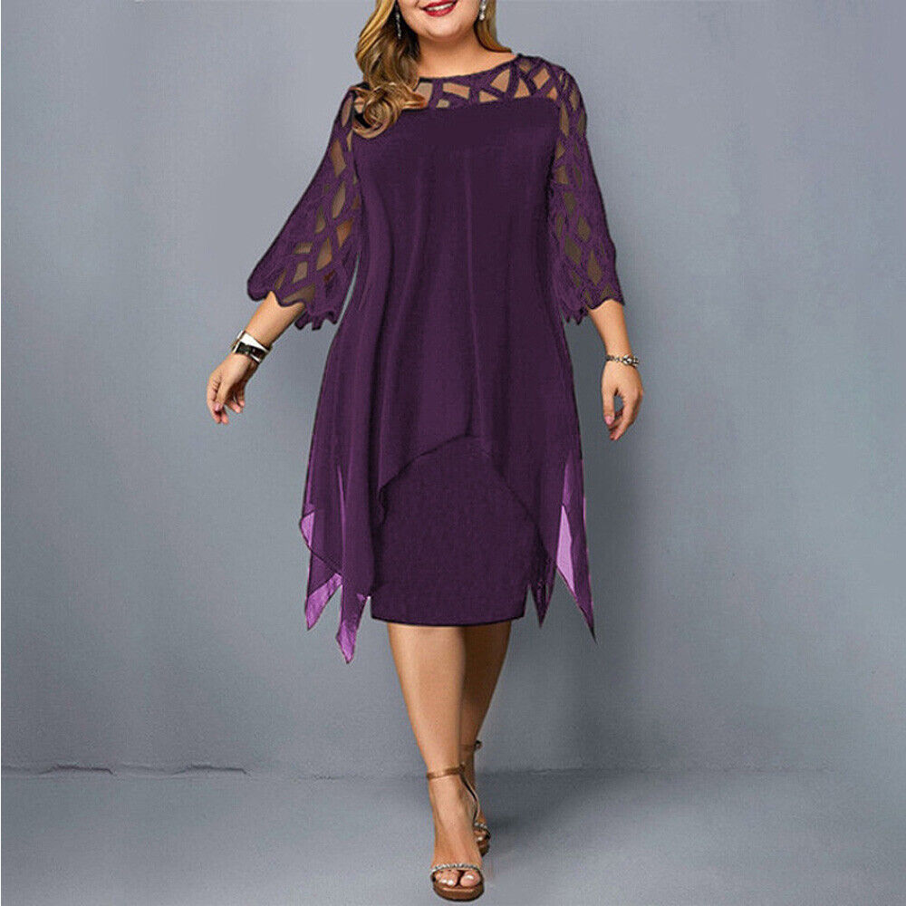 Mirla | Elegant Plus Size Midi Klänning för Kvinna-Eva Jonsson