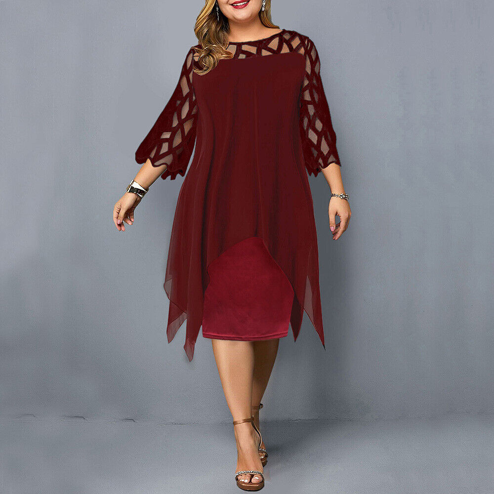 Mirla | Elegant Plus Size Midi Klänning för Kvinna-Eva Jonsson