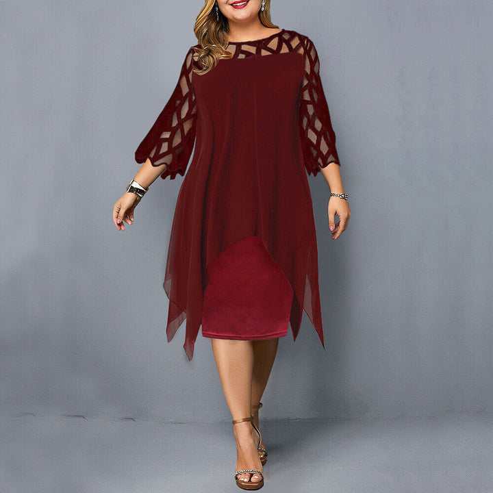 Mirla | Elegant Plus Size Midi Klänning för Kvinna-Eva Jonsson