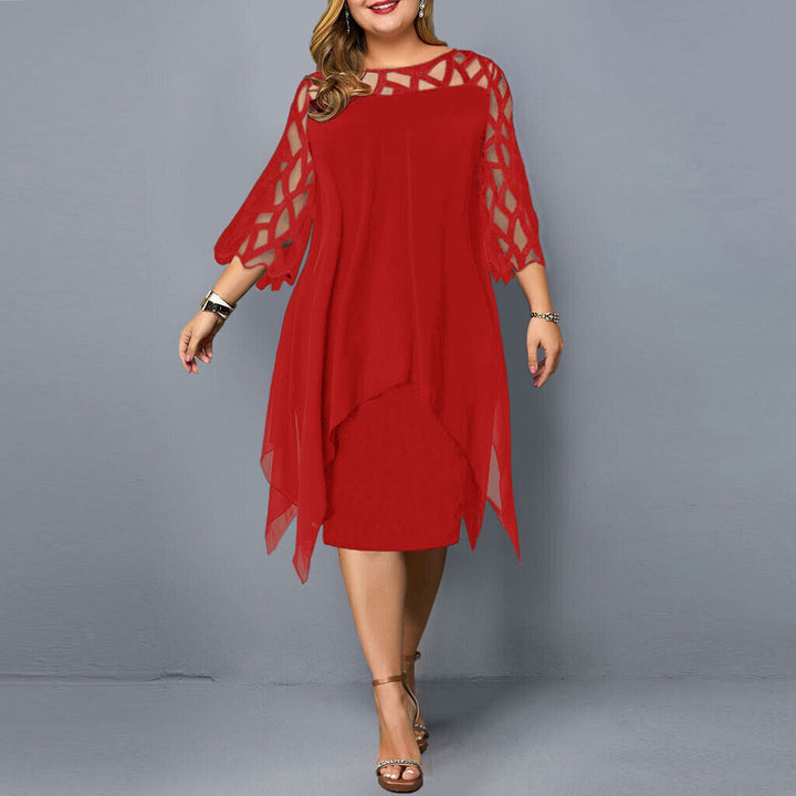 Mirla | Elegant Plus Size Midi Klänning för Kvinna-Eva Jonsson